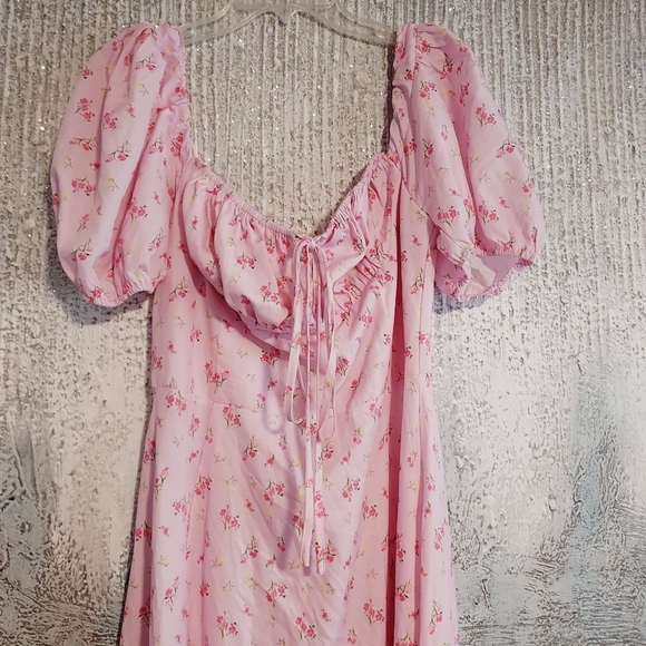 KUTUMAI Puff Sleeve Floral Long Dress - Picture 8 of 10